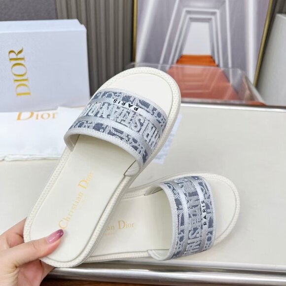 Dior flat slide sandals
